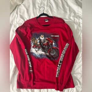 Harley-Davidson Red Graphic Long Sleeve Tee